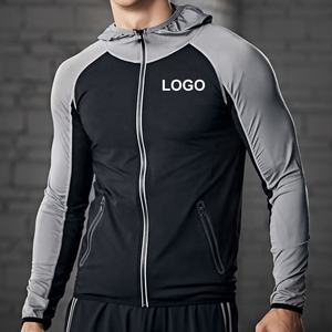 Ensemble de 2 pièces, survêtement en polyester et élasthanne respirant avec fermeture à cordon, vêtements de sport, logo personnalisé, survêtement de course - Product Image 3