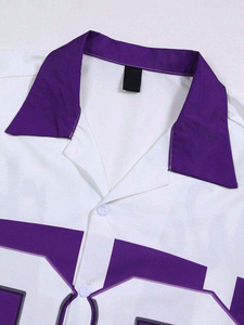 เสื้อยืดแขนสั้นพิมพ์ลายดิจิตอลลายทางสำหรับผู้ชายใหม่2025เสื้อคอกลมมีเชือกผูกด้านหน้ากางเกงขาสั้นผ้าฝ้าย100% 2ชิ้น/เซ็ต - Product Image 5