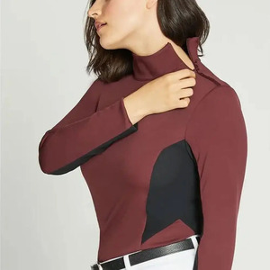 Precio al por mayor Mostrar Camisas Señoras Manga larga Capa base Mujeres Ecuestre Equitación Competición Camisas - Product Image 2