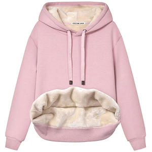 Women'S <b>Hoodies</b> & Sweatshirts Casual Elegant Winter Autumn Women Clothing Warm Fleece <b>Sherpa</b> Lined Pullover - Product Image 4