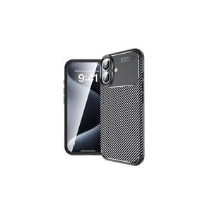 Étui en silicone liquide mat de qualité supérieure pour iPhone 16 Plus A53 MSRA Noir, coque arrière protectrice au toucher doux en TPU souple - Product Image 1