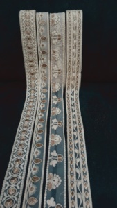 Lujoso adorno de encaje de tul bordado Floral colorido para moda nupcial y decoración del hogar diseños intrincados 100% encaje de lujo suave - Product Image 4