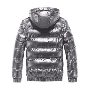 Veste matelassée brillante de style streetwear pour hommes et femmes, de bonne qualité, avec col montant, dernier design d'hiver en vente - Product Image 5