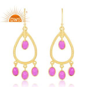 925ทัวมาลีนควอตซ์พลอยสีทอง18K ชุบทองแบบแฟลชไดไลท์แบบคู่ - Product Image 2