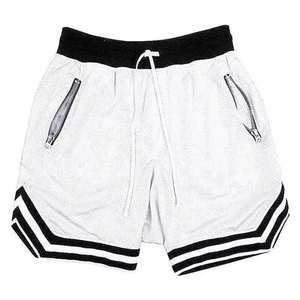 High Quality Custom Logo Basketball Mesh Sports <b>Shorts</b> Sublimated <b>Zip</b> <b>Pocket</b> Men s Polyester Plain <b>Shorts</b> - Product Image 3