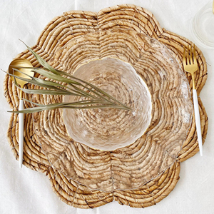 Mantel Individual de corteza de agua de flores, productos ecológicos hechos en Vietnam, decoración de mesa, mantel tejido al por mayor - Product Image 1