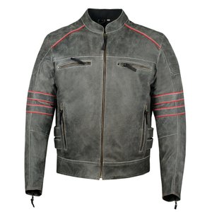 Chaquetas de cuero genuino de alta calidad para hombre, chaqueta de cuero Punk para hombre, moda para motocicleta, chaquetas de cuero con punta 5XL - Product Image 2