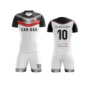 Ventes en gros de maillots de football pour hommes en polyester 100% personnalisés et bon marché, ensembles de maillots de football respirants, sublimation, service OEM pour adultes - Product Image 5