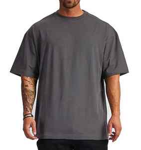 T-shirt en coton 100% de qualité en gros personnalisé pour hommes Vêtements Chemise unie Streetwear Vêtements vintage T-shirts surdimensionnés pour hommes - Product Image 6