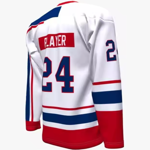 Jersey de Hockey sobre Hielo Sublimado Personalizado al por Mayor 2026, 100% Poliéster, Secado Rápido, Transpirable, Antibacterial, Colores y Tallas Personalizables - Product Image 5