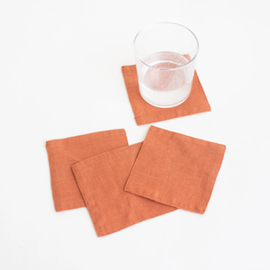 Caboteur en lin en gros 100% sous-verre en lin personnalisé naturel pour prix de gros sous-verre en lin à bas prix - Product Image 4