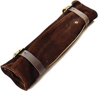 Juego de Cuchillos de Cocina de Acero de Damasco Hechos a Mano, 5 Piezas, con Mango de Madera, Incluye Bolsa de Cuero Gratis