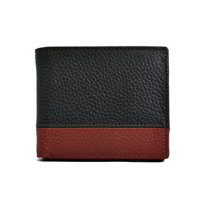 Cartera de cuero delgada de alta calidad para hombre, cierre abierto, patrón de rayas de Color sólido, Forro corto de poliéster personalizado para exteriores - Product Image 1