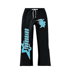 Chándal acampanado con logotipo de serigrafía personalizado 2024, chándal 100% de algodón, pantalones de chándal acampanados pesados - Product Image 6