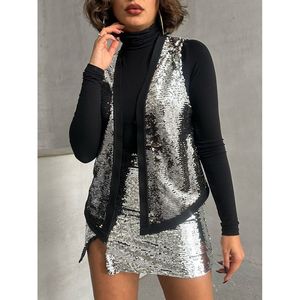 Chaleco de Lentejuelas para Mujer al por Mayor, Elegante Chaleco con Diseño Llamativo - Product Image 3