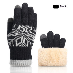 Vêtements d'hiver en gros, gants multifonctions en laine 100% tricotés, longueur poignet, doigts entiers, compatibles avec les écrans tactiles, détection des aiguilles, pour l'extérieur - Product Image 6