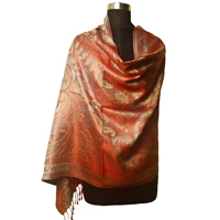 Châles d'été 100 % soie pour femmes, motif jacquard, couleurs vives, écharpe indienne, haute qualité, entreprise d'exportation Tri Star 70x190 cm