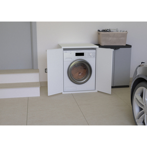 Supporto Universale per Lavatrice Mongardi in Resina Bianca 68,5L X 64,5P X 88H cm Facile Montaggio Uso Interno ed Esterno - Product Image 4