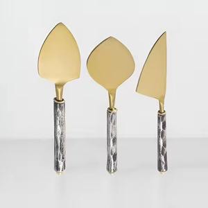 Ensemble de couteaux à fromage trancheuse en acier inoxydable à manche en bois avec manche en bois pour servir du fromage au petit déjeuner - Product Image 3