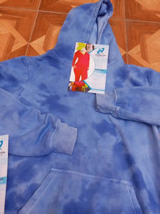 Sudadera con capucha de felpa para hombre, estilo tie-dye, holgada, informal, para calle, cálida para invierno, con bolsillo - Product Image 6