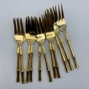 Cuchara de postre de acero inoxidable, tenedor para café, postre, juego de tenedor de fruta para regalo y uso hecho a mano, nuevo diseño - Product Image 4