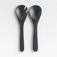 Ensemble d'ustensiles de cuisine en bois de hêtre de qualité supérieure avec pinces, durable, résistant à la chaleur, antiadhésif, idéal pour la cuisine, le service et la préparation des repas