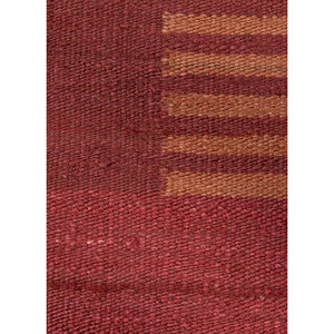 พรมลายทางด้ายถักแบบแบนจากปอกระเจาและป่าน สีแดงและสีส้ม สำหรับใช้ในบ้าน รุ่น Pdjt-392 - Product Image 3