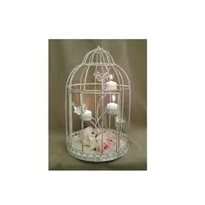 Nouvelle arrivée Cage d'oiseau décorative en métal faite à la main pour la maison et le jardin Cages pour animaux de compagnie avec finition Antique