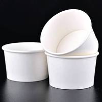 Ofertas Destacadas TBH 850PB Tazón de Papel Blanco Desechable de Grado Alimenticio de 850CC, Apto para Microondas, con Laminación de PE, para Ensaladas, Pedido Personalizado