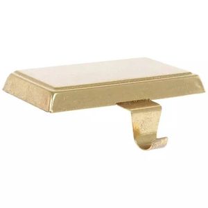 Porte-bas de Noël en métal ton or de luxe accent décoratif élégant pour cheminée base robuste de vacances festives - Product Image 6