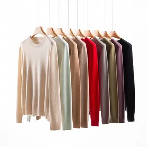 100% cashmere sweater 3D Seamless women's sweaters crew neck Oversize Long Sleeve Women sweater for winter season OEM service