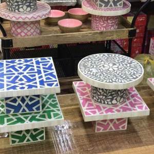 Soporte para Pastel con Incrustaciones de Hueso Hecho a Mano con Detalles Artísticos de Primera Calidad para Bodas, Cumpleaños, Cupcakes y Decoración Elegante de Mesa de Postres - Product Image 6