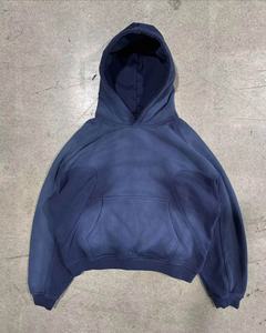 Nouveau design, sweat à capuche zippé ample et court en molleton français à manches raglan, 500 g/m², coton lourd, délavé à l'acide, avec poches latérales - Product Image 2