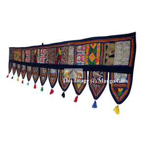 Handmade 78\" Patchwork <b>Window</b> Door Valance Topper Decorative Wall Hanging <b>Curtains</b> & Valances - Product Image 4