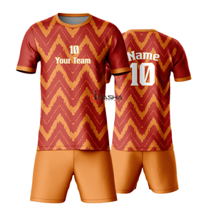 Customized Personalized Football Training Jersey <b>Short</b> Sleeve and <b>Shorts</b> Uniform <b>Polyester</b> Fabric Soccer Uniforms for Adults - Product Image 3