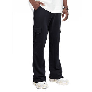 Pantalons de survêtement à jambes larges avec poche et logo personnalisé |   Pantalons de survêtement pour hommes en gros - Product Image 1