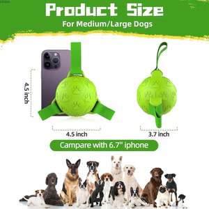 Jouet pour chien, balles en caoutchouc à mâcher de style sportif avec sangles pour l'exercice de Fido ! - Product Image 3
