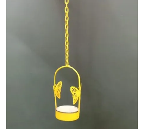 Linterna hecha a mano de Metal de mariposa amarilla, luz en T para decoración del hogar, festividades navideñas, otras linternas y tarros de velas - Product Image 1