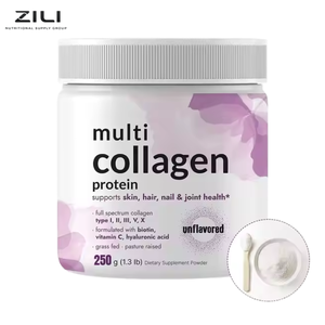 Poudre de peptides de collagène pour l'éclat de la peau, enzymes digestives pour les cheveux et les ongles, complément beauté pour adultes, végétalien, certifié GMP - Product Image 1