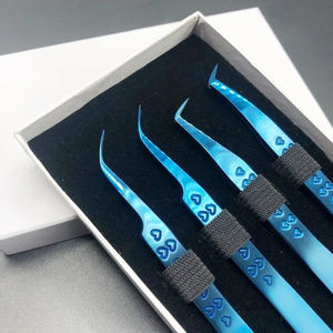 Professional Anti-Slip Stainless Steel 10mm <b>Smooth</b> Tip Anti-Magnetic Eyelash Extension Tweezers Precision Lash Picking <b>Tool</b> - Product Image 6