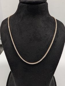Dainty <b>Round</b> Cut Diamond Tennis Necklace 5.00 Ct EF VVS Lab Grown Diamond In 14K Solid Gold Wedding Anniversary Gift - Product Image 2