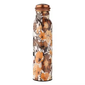 Botella de cobre puro 100% con elegante acabado martillado, tapa a prueba de fugas, agarre fuerte, lo mejor para beber diariamente para exportación a granel - Product Image 2