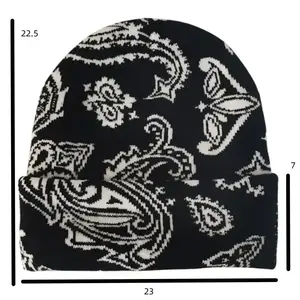 Gorro acrílico cálido de punto doble, gorro de invierno de etiqueta privada, gorro personalizado con logotipo personalizado, nuevo producto, gorro - Product Image 3