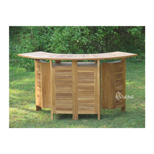 Teak Foldable Bar <b>Table</b> Perfect for <b>Garden</b>, Patio, and Cold <b>Drink</b> Parties - Product Image 2
