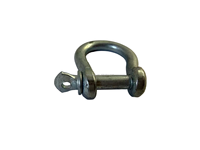 Manille à arc en acier au carbone électrogalvanisé de type européen - Robuste - Mesure impériale (en pouces) - Norme européenne