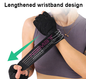 Gants de cyclisme unisexes en cuir et mesh, rembourrés, demi-doigts, respirants, décontractés, de haute qualité, avec logo et étiquette personnalisés - Product Image 6