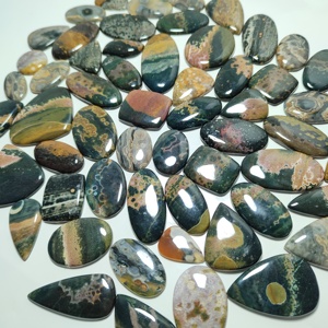 Lote de mezcla de cabujón de piedras preciosas sueltas de jaspe oceánico Natural para accesorios de fabricación de joyas - Product Image 2