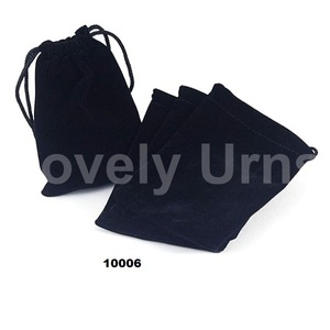 Sac de transport pour urne bleu marine Sac en velours pour urne funéraire - Product Image 1