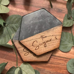 High Quality Handmade Resin <b>Coasters</b> <b>Set</b> Epoxy Drink Mats with Floral, Ocean & Glitter Designs for Export & Stone <b>Coasters</b> - Product Image 1