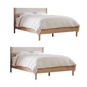 Juego de cama tamaño king simple y moderno para muebles de dormitorio supercómodo con marco de madera natural, Exportación a América - Product Image 4
